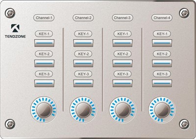 Panèl kontwòl ak bouton ak bouton